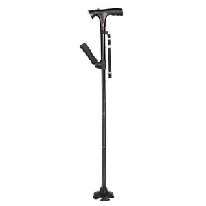 Collapsible Telescopic Folding Cane LED Lightweight Walking Trusty Sticks